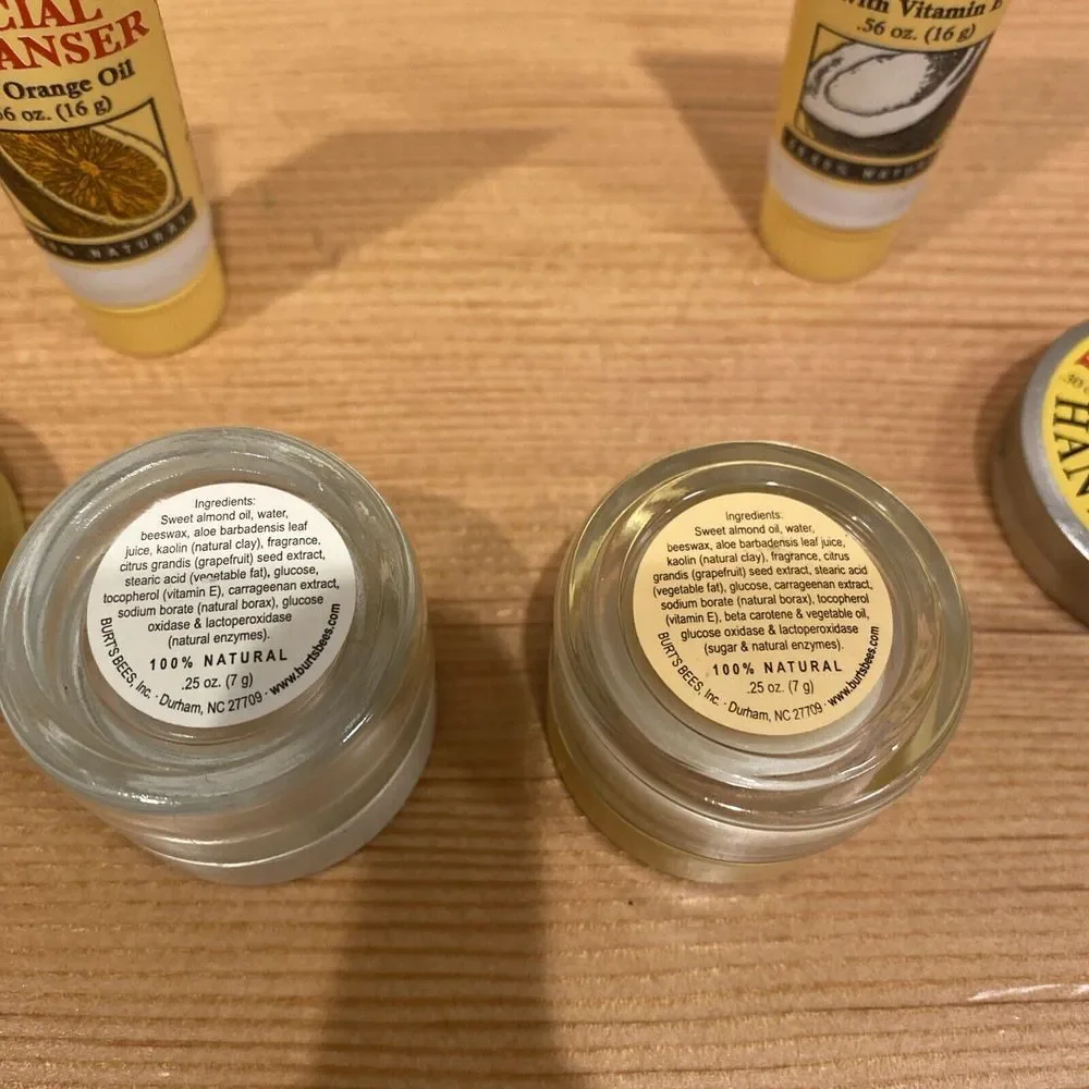 Burt's Bees Sampler Beeswax Banana Almond Milk Coconut Lemon Butter Hand Salve O